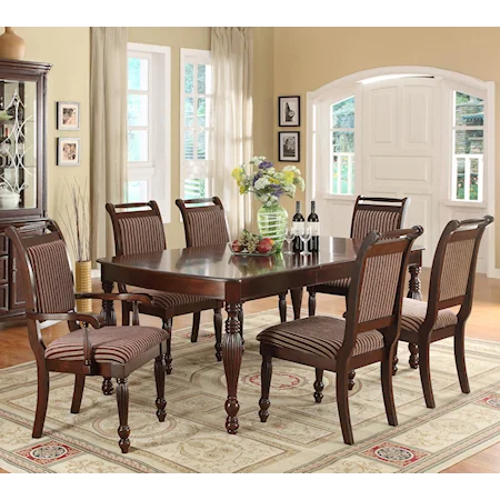 Dining Table and Upholstered Chair Set